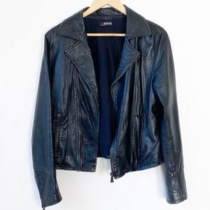 Lamb skin leather jacket made in Italy / vintage